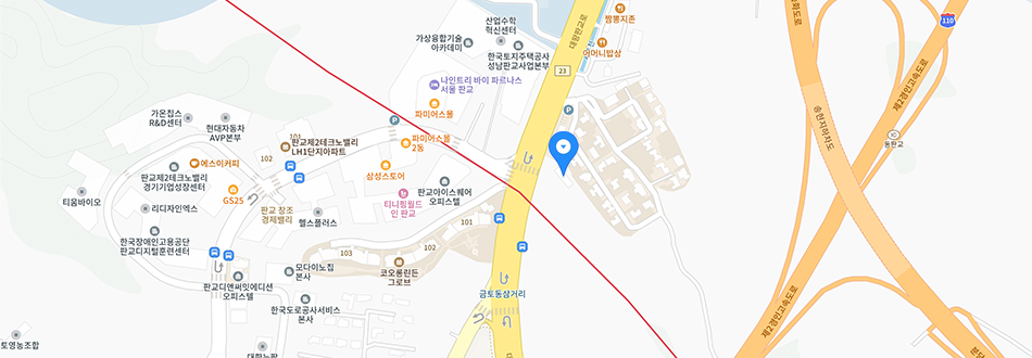 국스월드 판교점 지도