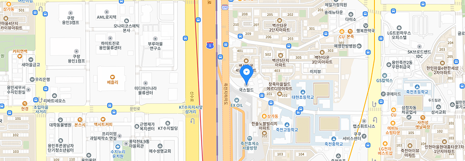 국스월드 용인점 지도